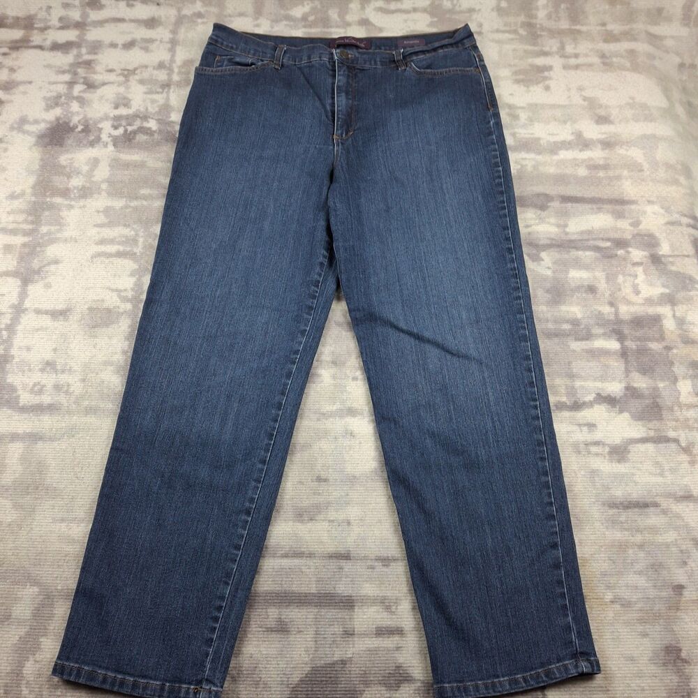 Gloria Vanderbilt Amanda Jeans Womens 18 Classic High Rise Tapered Blue Denim